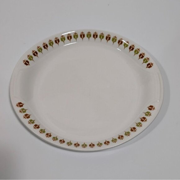 Syracuse Syralite Captains Table Oval Serving Platter Plate White Floral Vintage - Picture 2 of 10